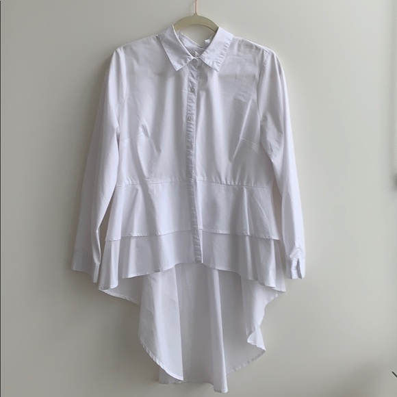 High-low Poplin Top